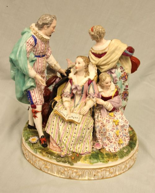 Antique German Porcelain Meissen Style Centre Piece