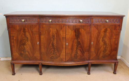 Mahogany Bow Front Georgian Style Sideboard Base
