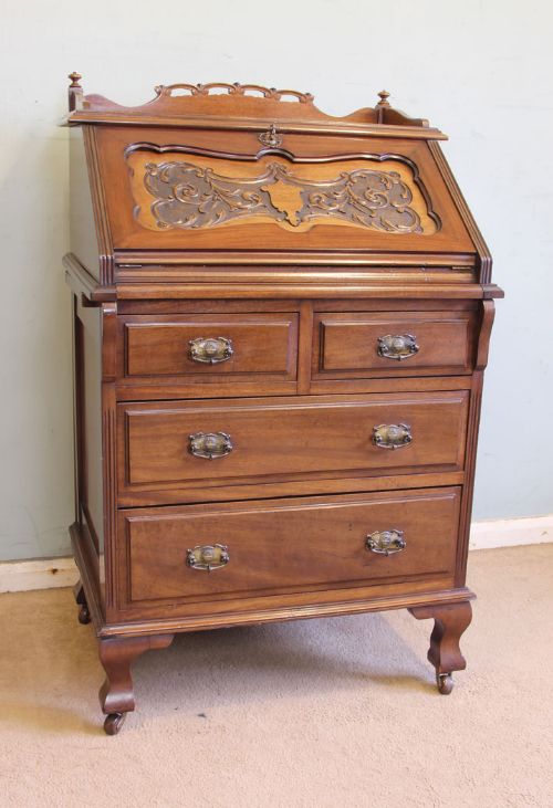 Antique Mahogany Small Bureau