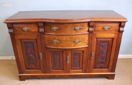 Antique Walnut Bow Front Chiffonier Sideboard Base