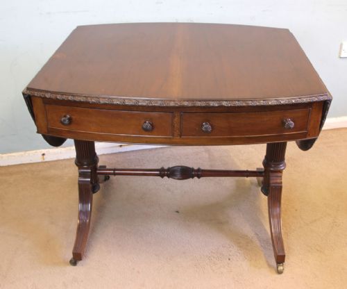 ANTIQUE MAHOGANY SOFA SIDE TABLE