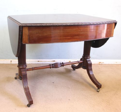 ANTIQUE MAHOGANY SOFA SIDE TABLE - ADDITIONAL PHOTO 8