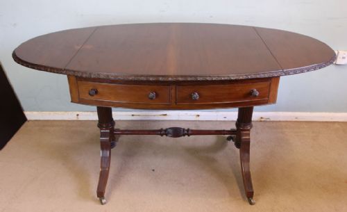 ANTIQUE MAHOGANY SOFA SIDE TABLE - ADDITIONAL PHOTO 10