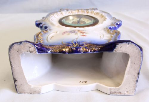 ANTIQUE VICTORIAN PORCELAIN MANTEL CLOCK - ADDITIONAL PHOTO 4
