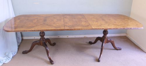 Large Burr Walnut Dining Table