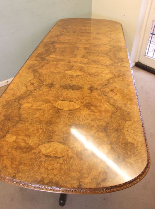 fig 1. Large Burr Walnut Dining Table