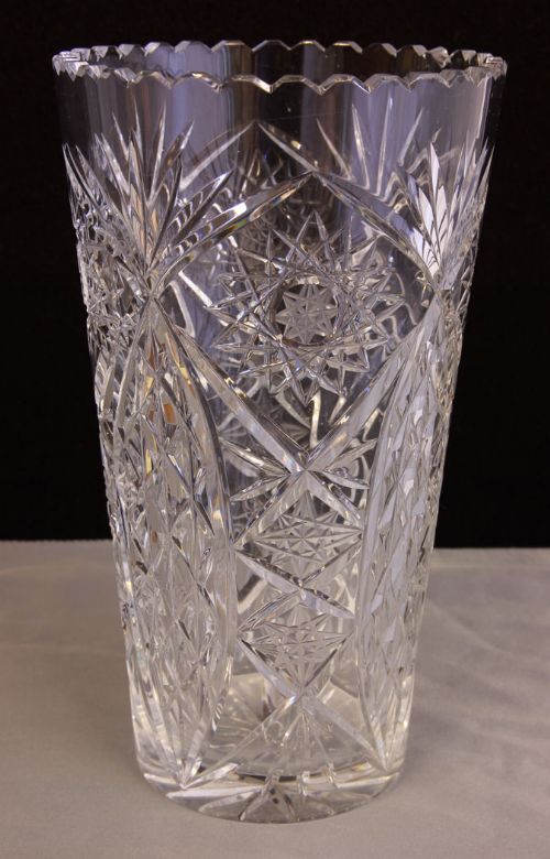 Large Cut Glass Vase