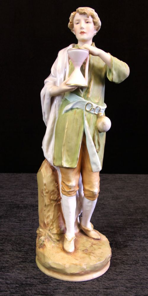 Antique Royal Dux Figure of Young Man