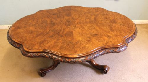 Antique Victorian Burr Walnut Coffee Table