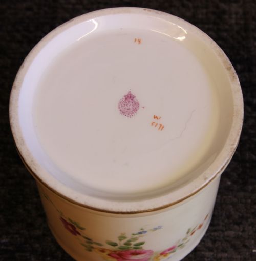 ANTIQUE ROYAL WORCESTER BLUSH IVORY LIDDED JAR - ADDITIONAL PHOTO 6