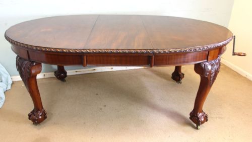fig 1. Antique Mahogany Extending Dining Table