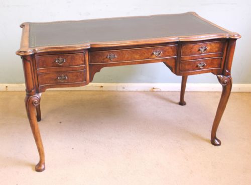 Antique Quality Burr Walnut Writing Desk.