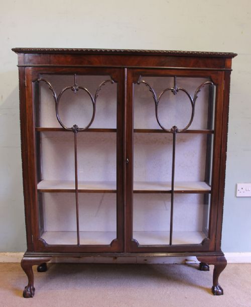 Antique Mahogany Glazed Display Cabinet
