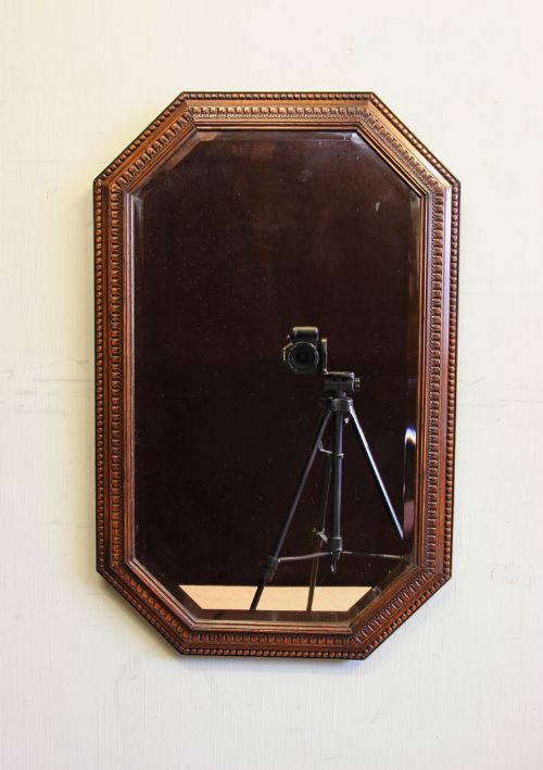 Oak Framed Overmantel Wall Mirror