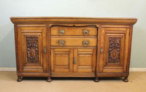 Antique Late 19th Century Oak Sideboard Dresser Base