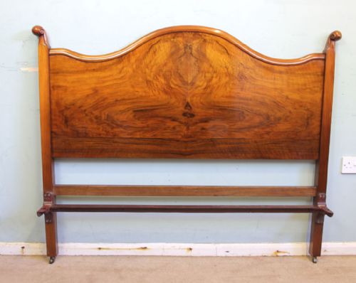 fig 1. Antique Figured Walnut Double Bed