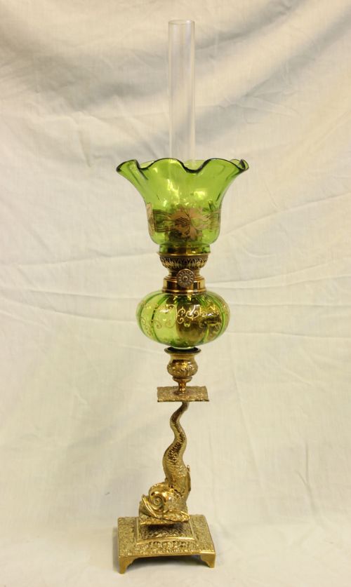 fig 1. Antique Victorian Peg Oil Lamp