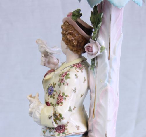 ANTIQUE GERMAN PORCELAIN CANDELABRA - ADDITIONAL PHOTO 12