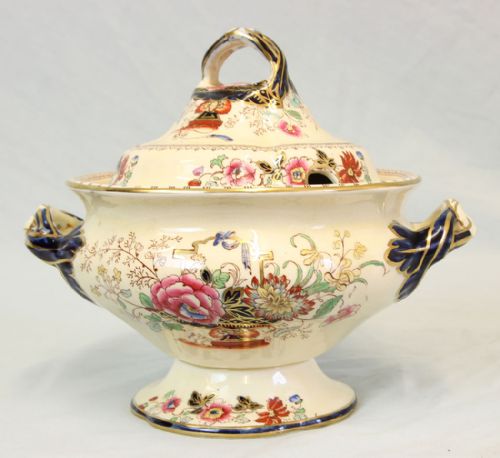ANTIQUE MASONS 19TH CENTURY SAUCE TUREEN - ADDITIONAL PHOTO 1