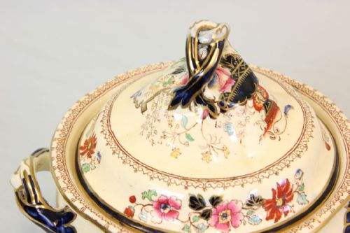 ANTIQUE MASONS 19TH CENTURY SAUCE TUREEN - ADDITIONAL PHOTO 4