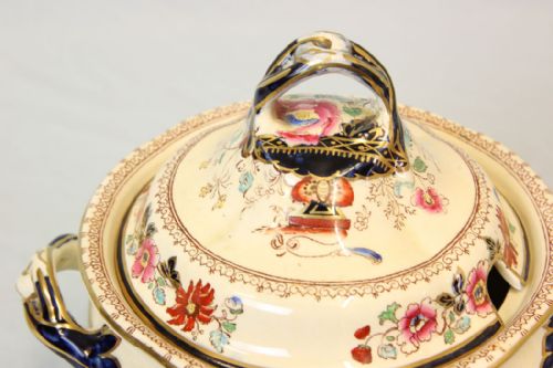 ANTIQUE MASONS 19TH CENTURY SAUCE TUREEN - ADDITIONAL PHOTO 5
