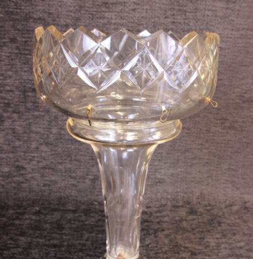ANTIQUE VICTORIAN CUT GLASS LUSTRE - ADDITIONAL PHOTO 5