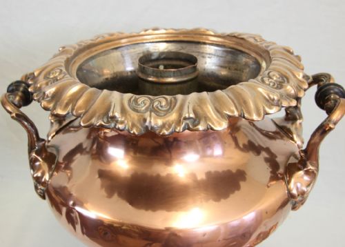 ANTIQUE VICTORIAN COPPER KETTLE SAMOVAR TEA URN - ADDITIONAL PHOTO 9