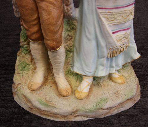 ANTIQUE BISQUE PORCELAIN FIGURE GROUP - ADDITIONAL PHOTO 6
