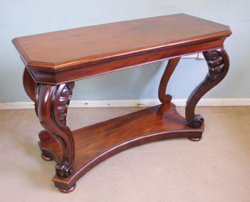 ANTIQUE VICTORIAN MAHOGANY CONSOLE HALL SIDE TABLE