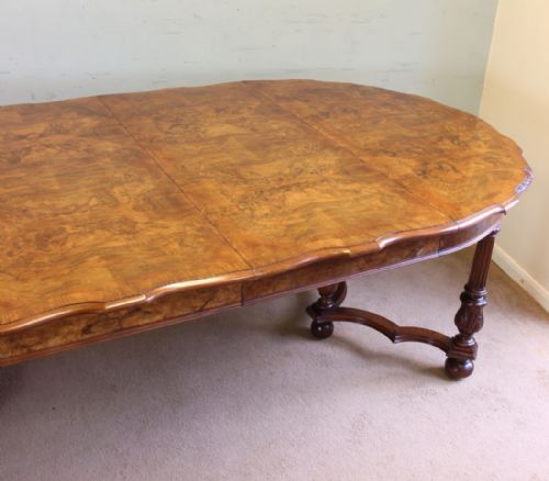 fig 2. Antique Burr Walnut Extending Dining Table