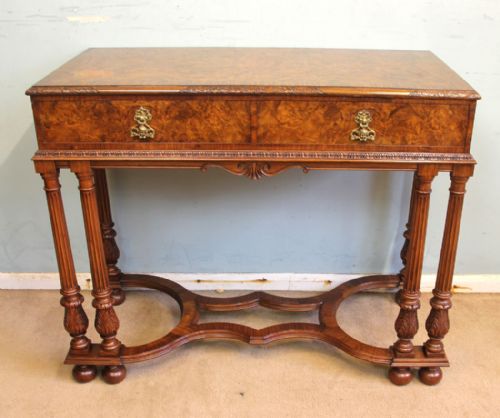 Antique Burr Walnut Side Table Maple & Co
