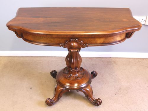 Fine Antique Victorian Rosewood Tea Games Side Table
