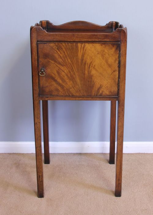 Antique Georgian Style Mahogany Bedside Table
