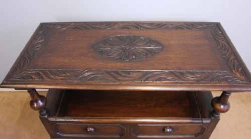 ANTIQUE OAK MONKS BENCH HALL SEAT SETTLE - ADDITIONAL PHOTO 3