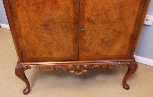 BURR WALNUT COCKTAIL DRINKS CABINET - ADDITIONAL PHOTO 3