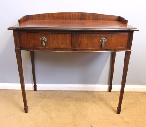Antique Rosewood Shaped Front Side Table.