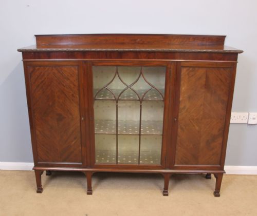 Antique Mahogany Cabinet Bookcase.