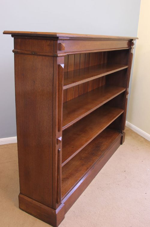 fig 1. Antique Oak Open Bookcase
