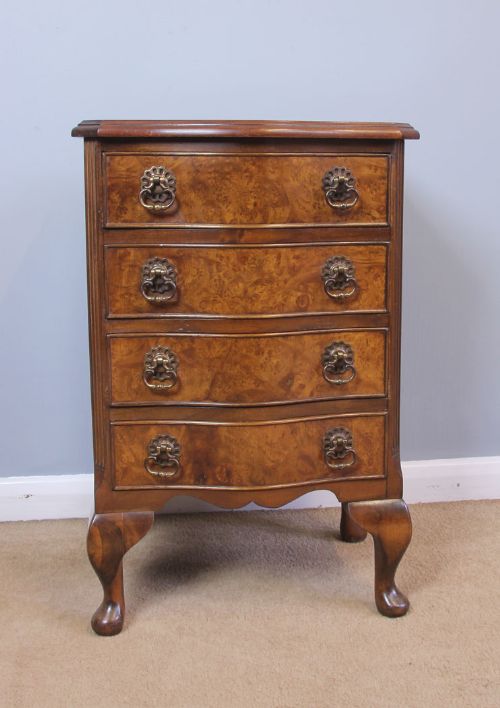 Small Burr Walnut Chest Drawers