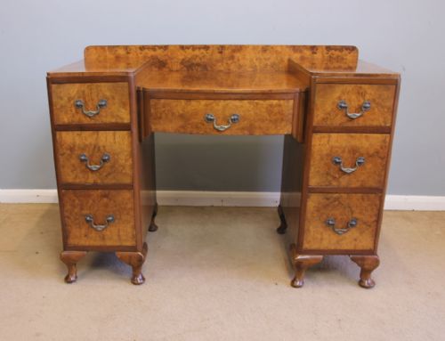 Antique Burr Walnut Dressing Table.
