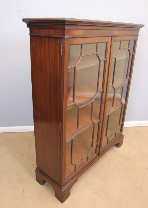 fig 1. Antique Mahogany Dwarf Glazed Bookcase