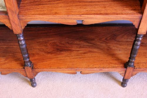 ANTIQUE INLAID ROSEWOOD DISPLAY CABINET SIDEBOARD - ADDITIONAL PHOTO 11