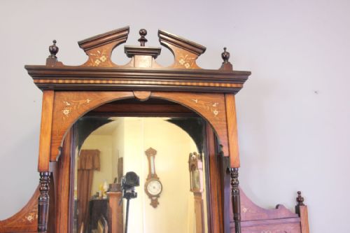 ANTIQUE INLAID ROSEWOOD DISPLAY CABINET SIDEBOARD - ADDITIONAL PHOTO 13