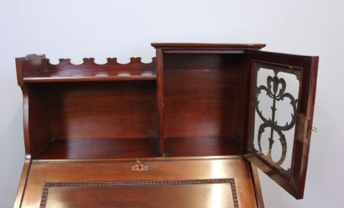 ANTIQUE ARTS CRAFTS MAHOGANY WRITING DESK BUREAU - ADDITIONAL PHOTO 12