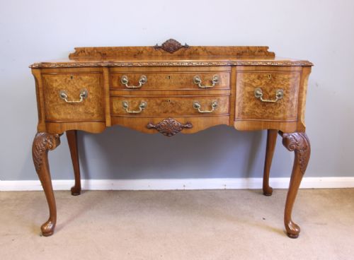 Antique Burr Walnut Sideboard Serving Table.