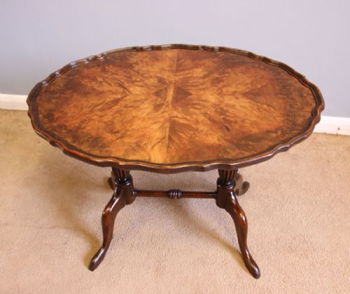 Figured Walnut Low Occasional Wine Table