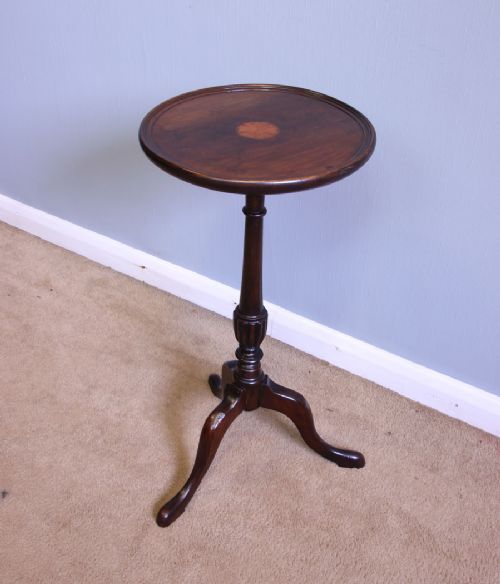 Antique Inlaid Mahogany Wine Occasional Table