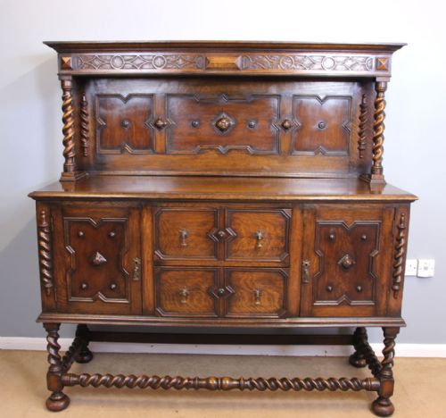Edwardian Antique Oak Server Sideboard Dresser,