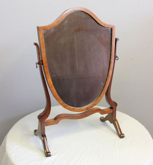 Antique Georgian Style Mahogany Dressing Table Mirror