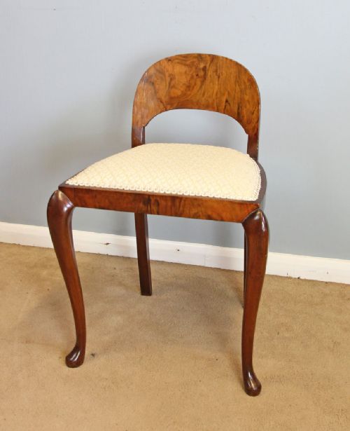 Antique Walnut Chair Dressing Table Stool